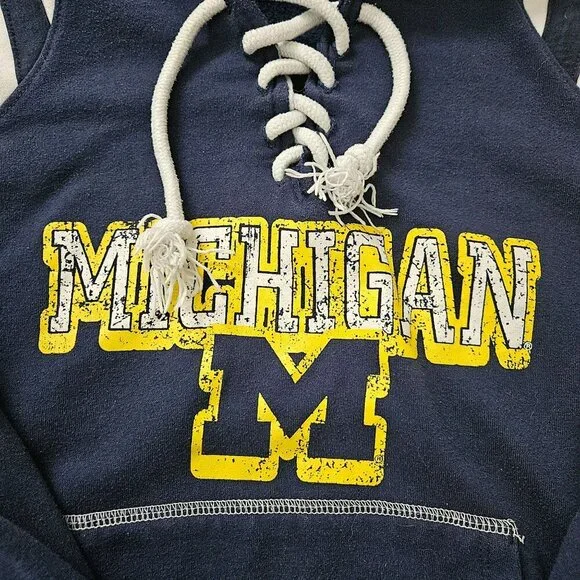 University Of Michigan Wolverines NCAA Navy Blue Hoodie By Pro Edge Jr XL / W M - Picture 11 of 16